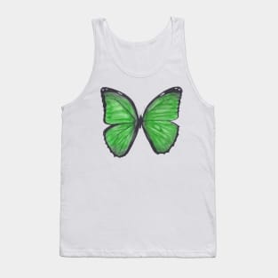 Butterfly - Green Tank Top